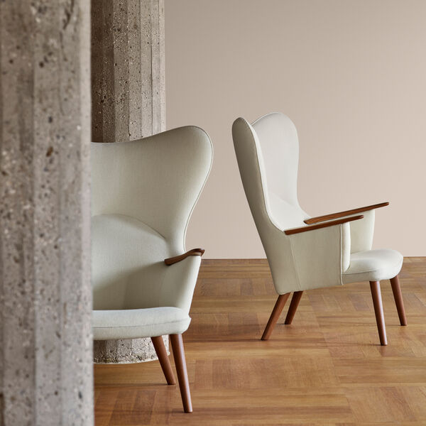 CH78 Mama Bear loungestol, cream/oljad valn&ouml;t, Carl Hansen & S&oslash;n