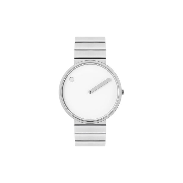 Picto armbandsur, white/brushed steel, PICTO