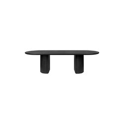 Moon Elliptical Dining Table, brown/black stained oak Moon Elliptical Dining Table, brown/black stained oak, GUBI