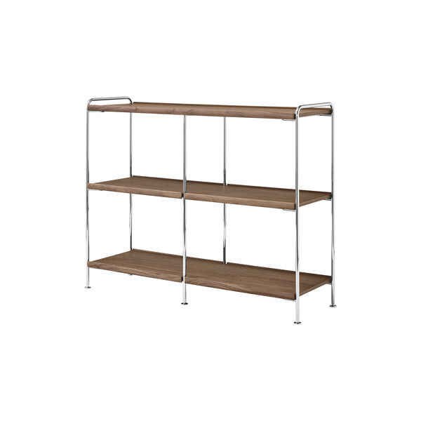 Alima NDS5 | Chrome/Walnut | Shelving System, &Tradition