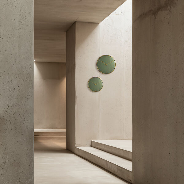 City Hall V&auml;ggur Large, gr&ouml;n, Arne Jacobsen Clocks