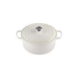 Signature gjutj&auml;rn rund gryta &Oslash; 28 cm, meringue, Le Creuset