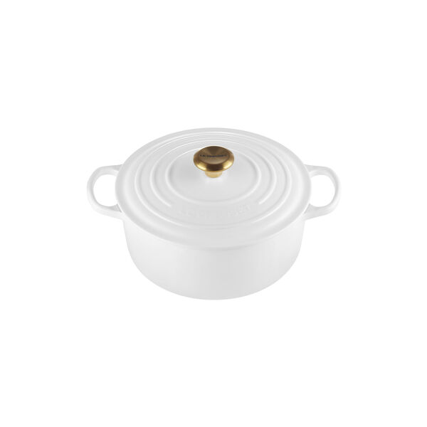 Signature rund gryta &Oslash; 26 cm, white, Le Creuset