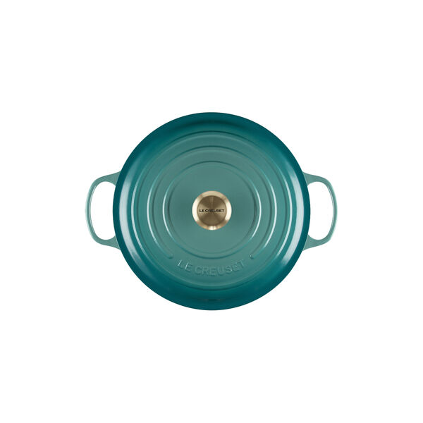 Signature gjutj&auml;rn rund gryta &Oslash; 28 cm, bleu riviera, Le Creuset