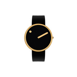 PICTO armbandsur, black/gold/black, Picto