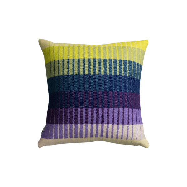 &Aring;SMUND GRADIENT Cushion, yellow/blue, R&oslash;ros Tweed