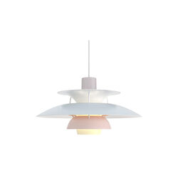 PH 5 Pastels Pendant, oyster grey/blue/rose, Louis Poulsen