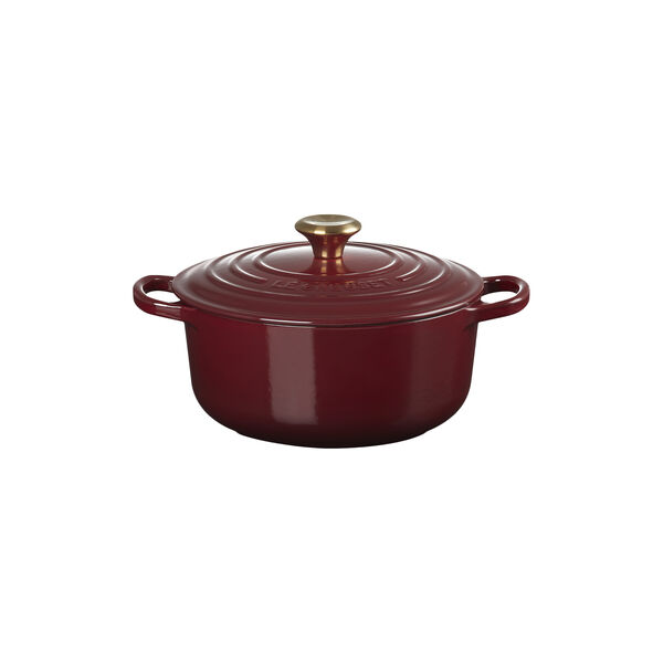 Signature gjutj&auml;rn rund gryta &Oslash; 20 cm, garnet, Le Creuset