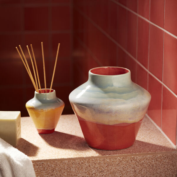 Poppery vas, mint/pink, K&auml;hler