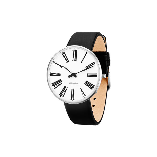 Roman armbandsur, white/steel/black, Arne Jacobsen Watches