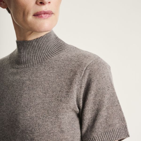 Kumo cashmere kort&auml;rm blus, shark melange, BITTE KAI RAND