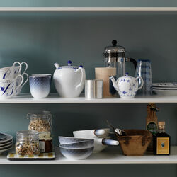 Blue Fluted Plain tekanna, Royal Copenhagen