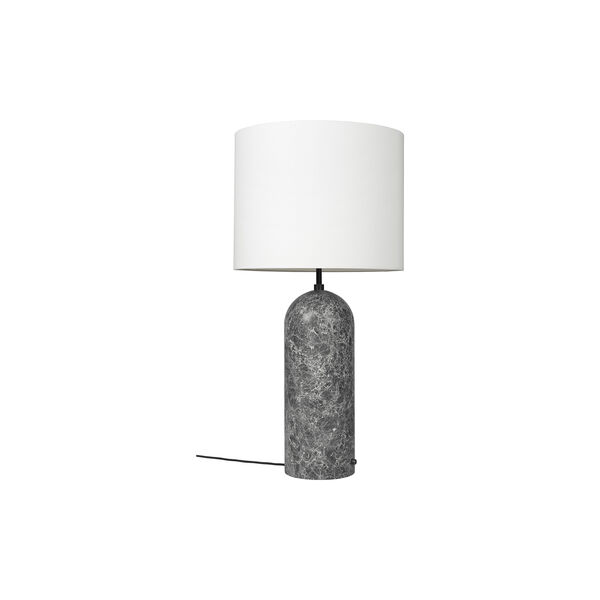 Gravity XL låg golvlampa, grå marmor/vit Gravity XL låg golvlampa, grå marmor/vit, GUBI