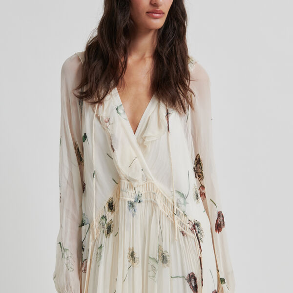 Florala Maxi Dress, summer sand, Second Female