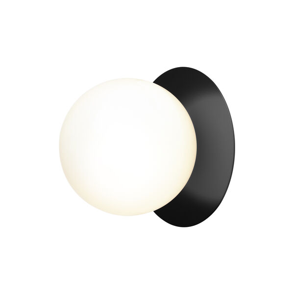 Liila 1 Medium Wall Lamp, black/opal, Nuura