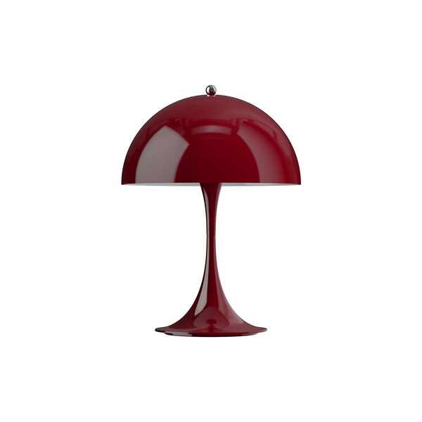 Panthella 250 Portable Table Lamp, opaque burgundy, Louis Poulsen