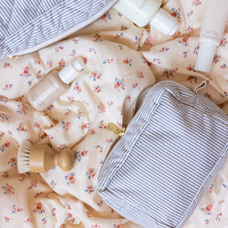 Sminkv&auml;ska, classic stripes blue/praline, Cam Cam Copenhagen