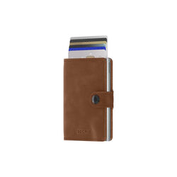 Miniwallet, vintage cognac/silver, Secrid