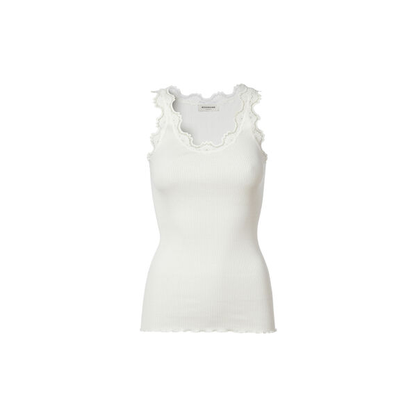 Silk Top w/ Lace , new white, Rosemunde