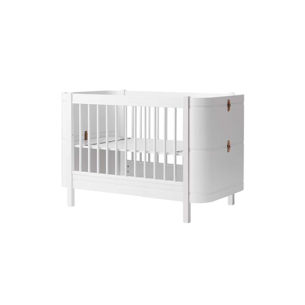 Wood Mini+ Cot Bed incl. Junior Kit 68x122/162 cm, white, Oliver Furniture