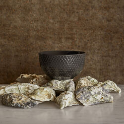 Rhombe Earth Bowl, slate, Lyngby Porcelæn