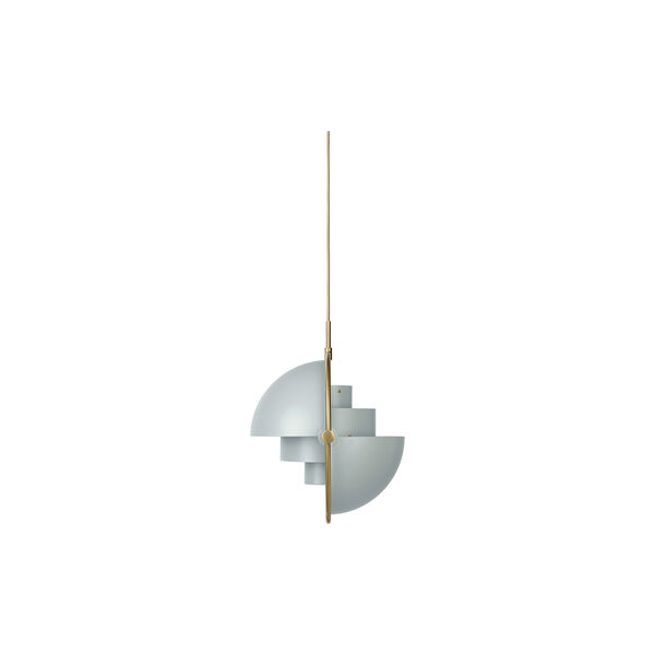 Multi-Lite Pendant, sea grey semi matt/brass, GUBI