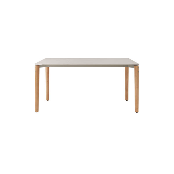 Vipp718 Open-Air Table, teak/light grey, Vipp