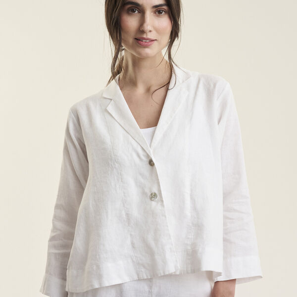 Airy linen a-linjeformad jacka, white, BITTE KAI RAND