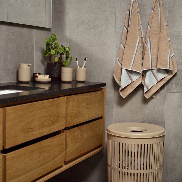 Sauna handduk, camel/ice blue/olive green, Zone Denmark