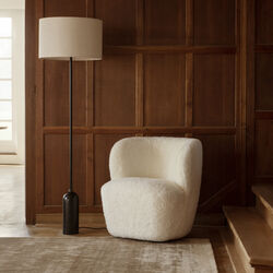 Gravity golvlampa, svart st&aring;l/kanvas, GUBI