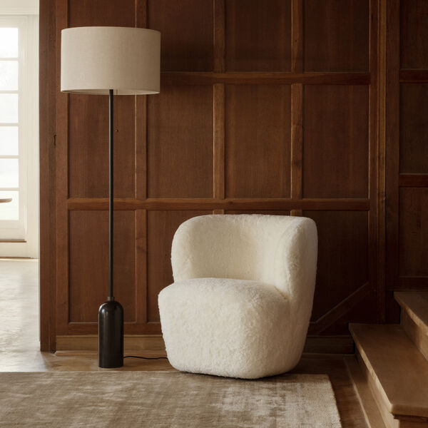 Gravity golvlampa, svart st&aring;l/kanvas, GUBI