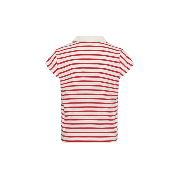 PfiaIW Polo Tshirt, red slim stripe, InWear