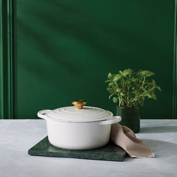 Signature gjutj&auml;rn rund gryta &Oslash; 20 cm, white, Le Creuset