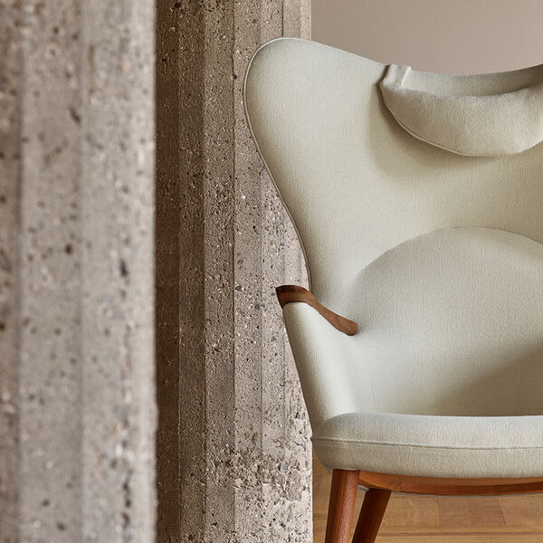 CH78 Mama Bear loungestol, cream/oljad valn&ouml;t, Carl Hansen & S&oslash;n