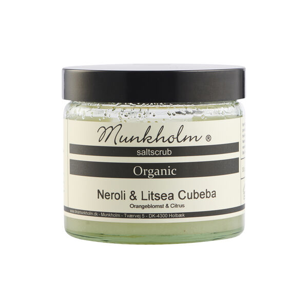 Ekologisk saltskrubb, neroli & litsea cubeba, Munkholm
