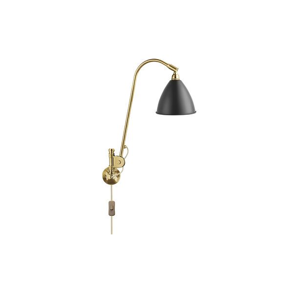 Bestlite BL6 vägglampa, charcoal black/mässing Bestlite BL6 vägglampa, charcoal black/mässing, GUBI