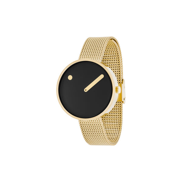 Picto armbandsur, black/gold, PICTO