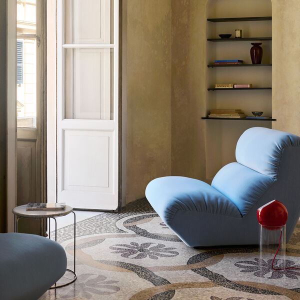 Topan VP14 Floor Lamp, vermilion red, &Tradition