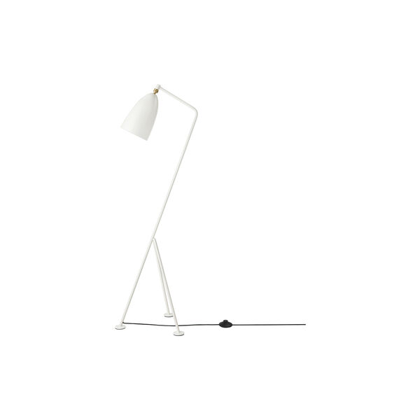 Gr&auml;shoppa Floor Lamp, alabaster white glossy, GUBI