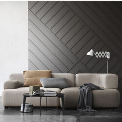 Alphabet&trade; PL210-3 Sofa, beige 1121, Fritz Hansen