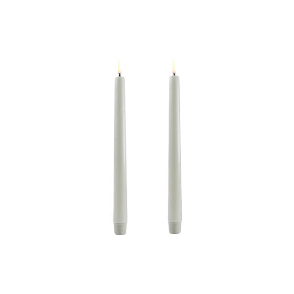 LED Taper Candle 25 cm, dusty green, Uyuni Lighting