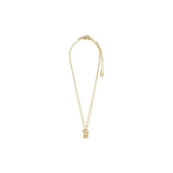 FIRE halsband 2-i-1 set guldpl&auml;terad, Pilgrim