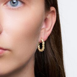 Gretha hoops Large, guldpl&auml;terat, Pure by Nat