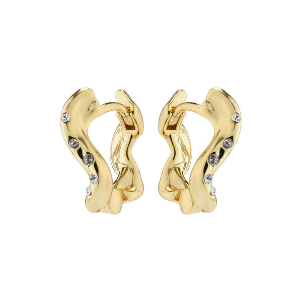 EVRA &aring;tervunna kristallhoops, guld, Pilgrim