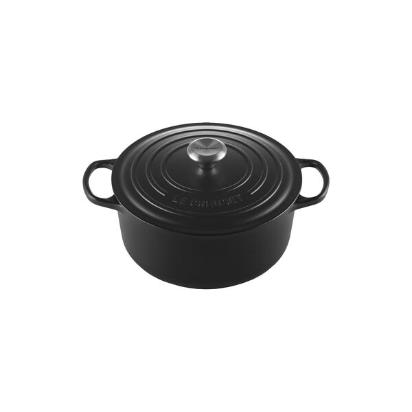 Signature gjutj&auml;rn rund gryta &Oslash; 26 cm, matte black, Le Creuset