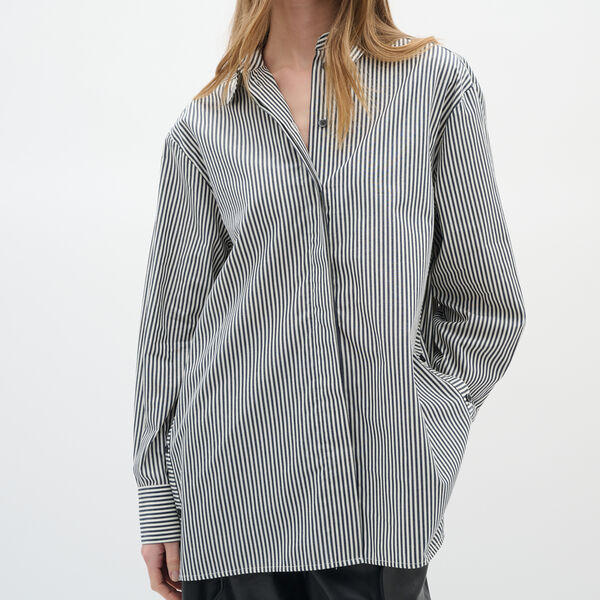 NataljaIW Shirt, black stripe, InWear