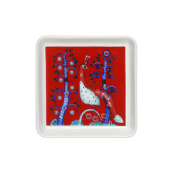 Taika plate square, red, Iittala