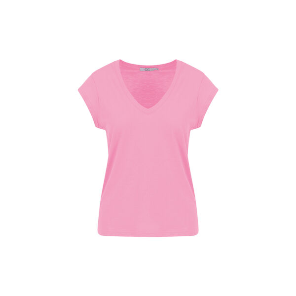 CC Heart Basic V-Neck T-shirt, baby pink, Coster Copenhagen