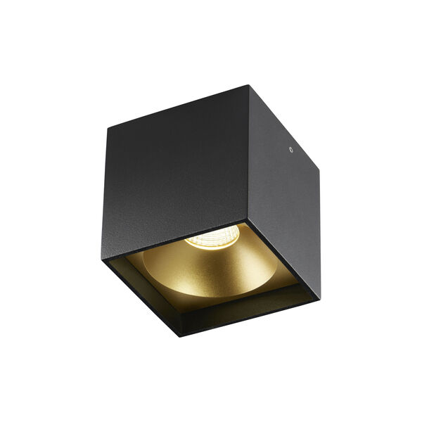 Solo SQUARE taklampa, svart/guld, LIGHT-POINT