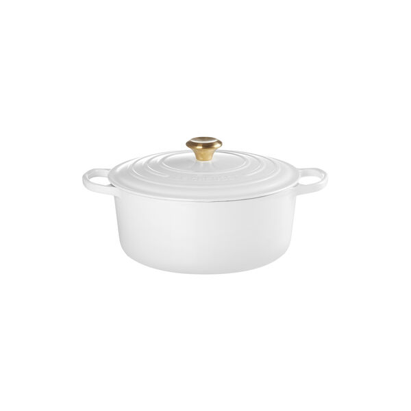 Signature gjutj&auml;rn rund gryta &Oslash; 28 cm, white, Le Creuset